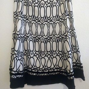 White House Black Market Knee Length Silk Skirt
